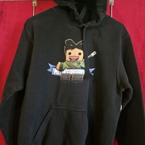 LOGO by Lori Goldstein Black Graphic Hoodie ***5/30**